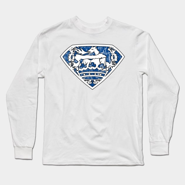 DragonMan Crest (White) Long Sleeve T-Shirt by paulponte